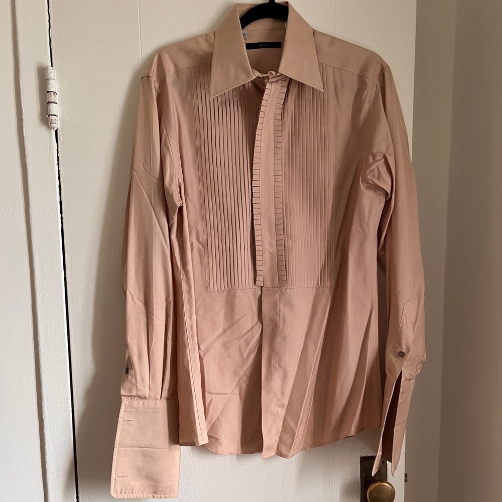Gucci Men’s 100% Silk Dress Shirt